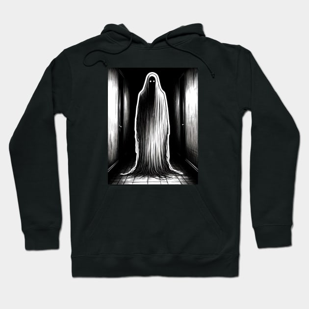 horror ghost in bathroom Hoodie by Dracoola